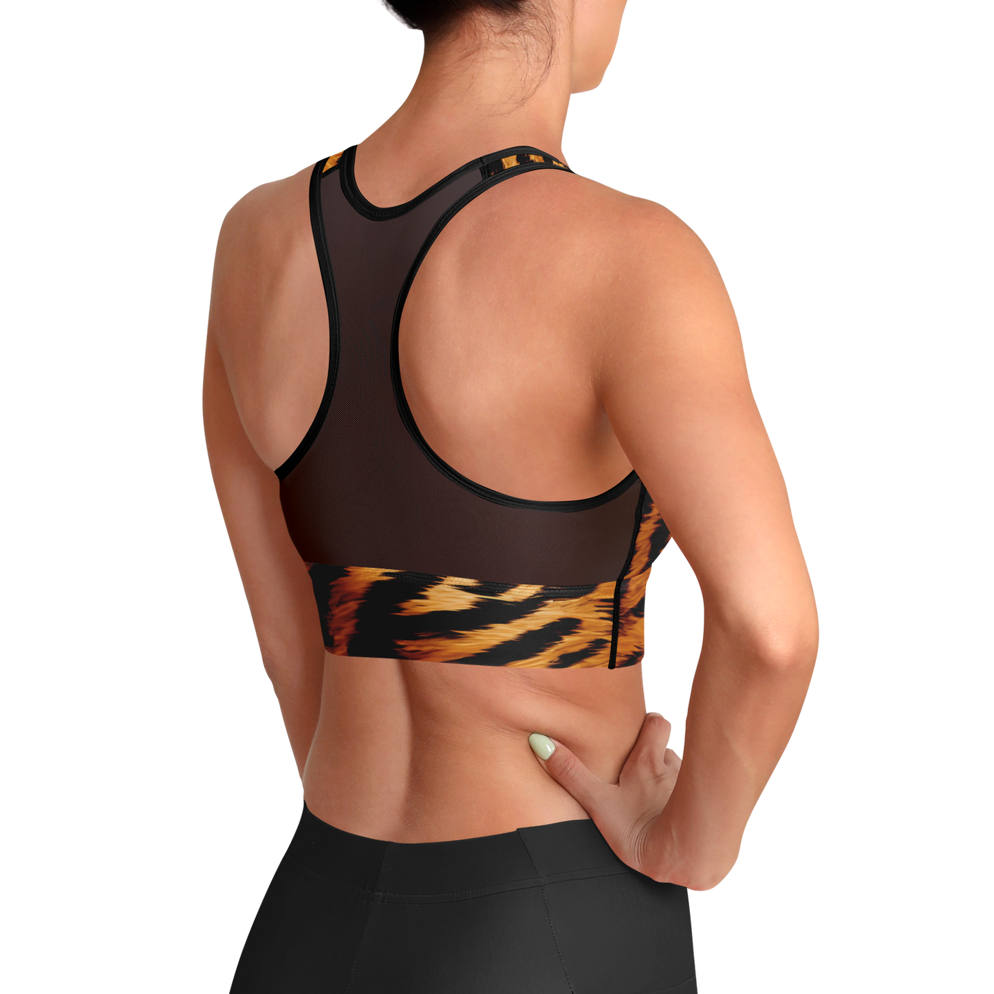 Wild Things - Tiger - Women's Mesh Padded Sports Bra