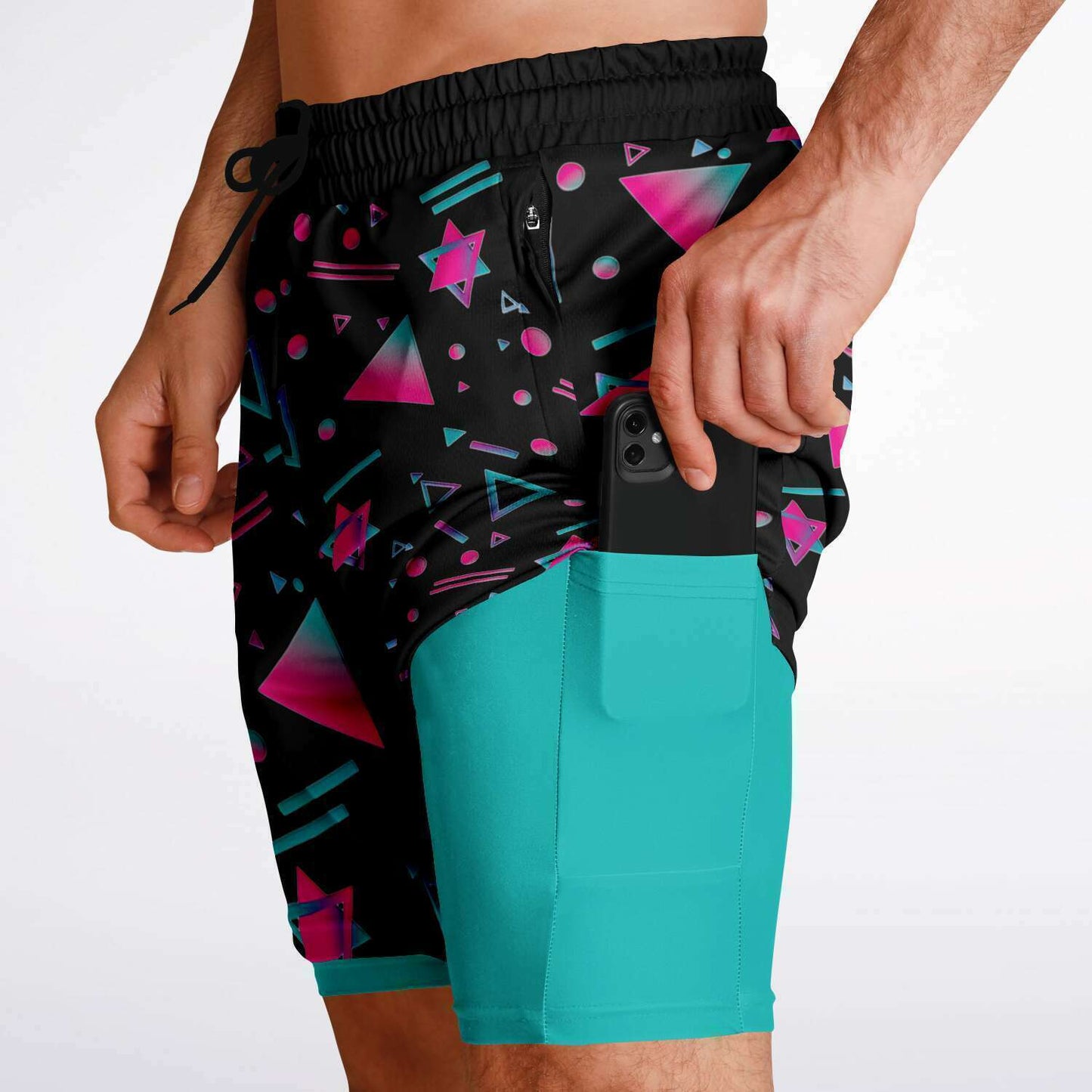 Neon Nights - Men's 2-in-1 Shorts