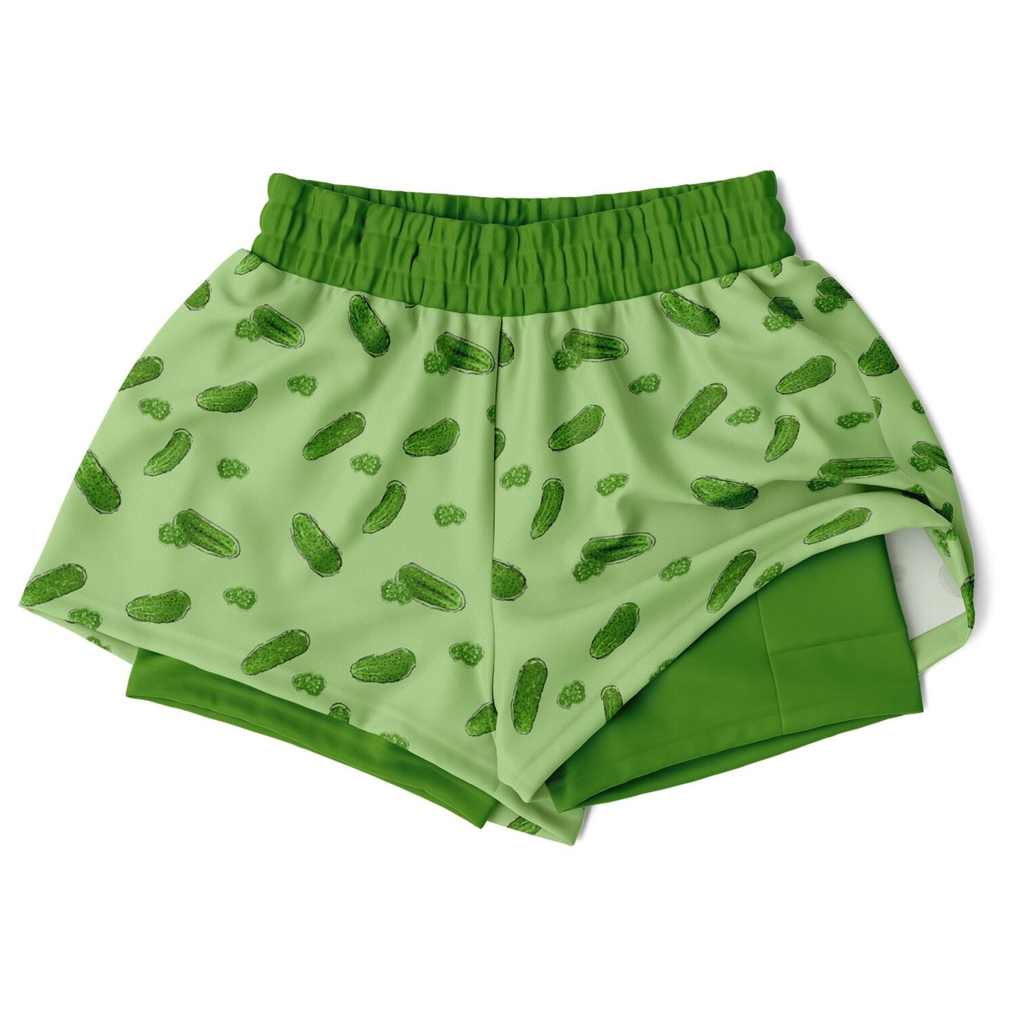 Game Set Snack - Pickles - Women's 2-in-1 Shorts