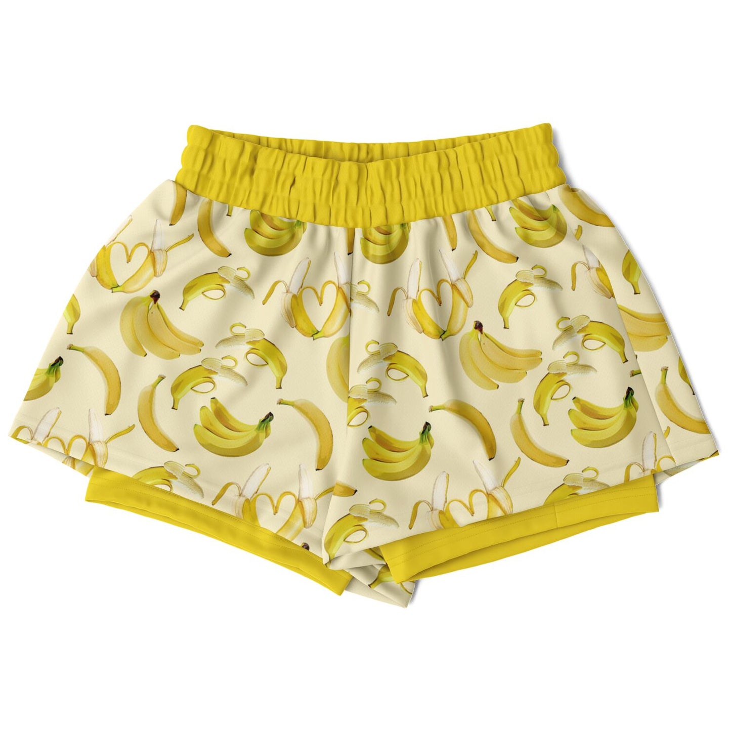 Game Set Snack - Bananas - Women's 2-in-1 Shorts