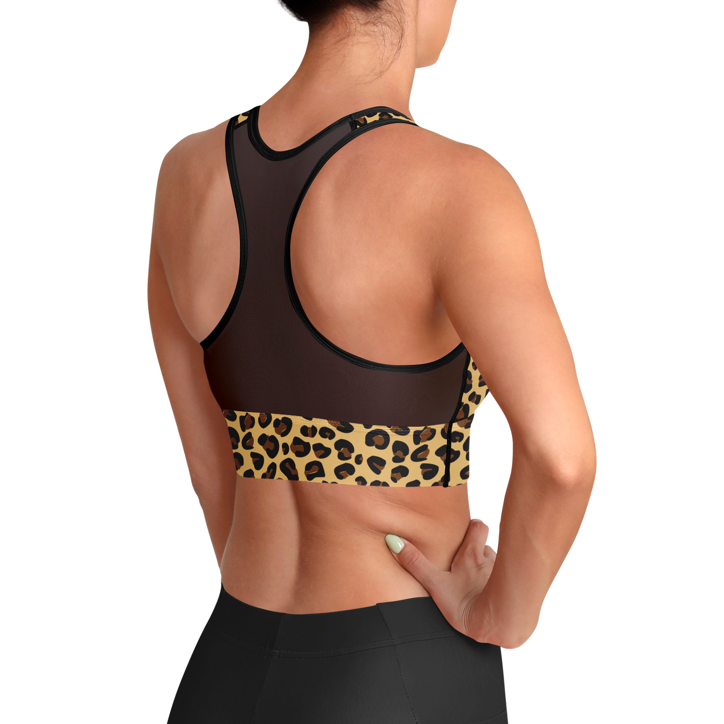 Wild Things - Leopard - Women's Mesh Padded Sports Bra