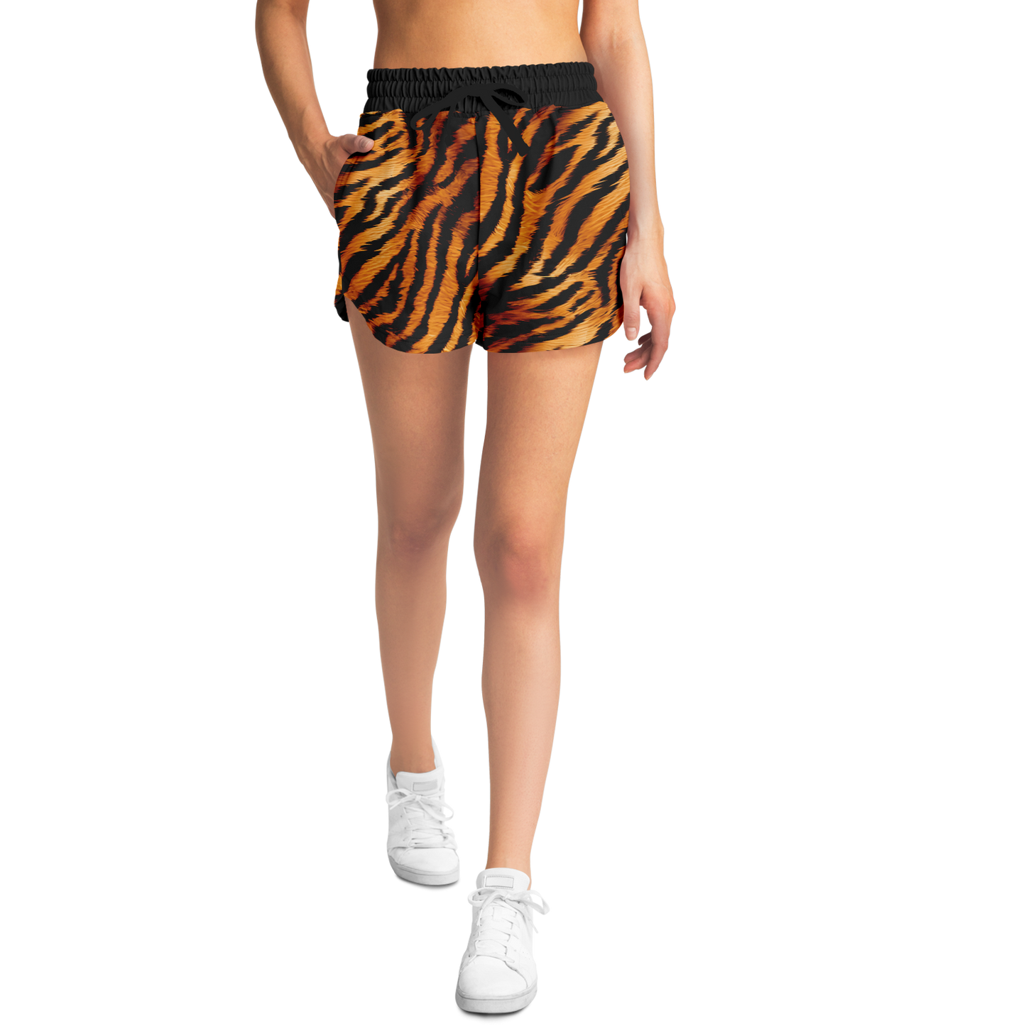 Wild Things - Tiger - Women's Loose Athletic Shorts