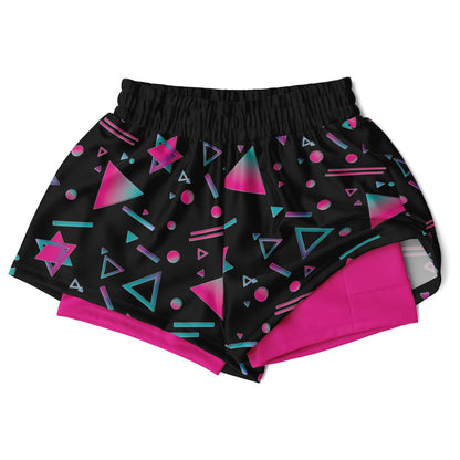 Neon Nights - Women's 2-in-1 Shorts