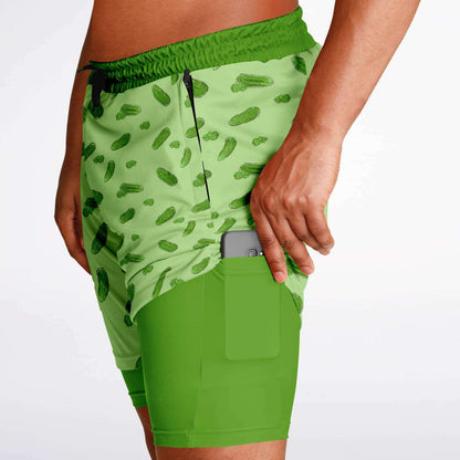 Game Set Snack - Pickles - Men's 2-in-1 Shorts