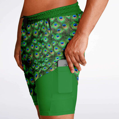 Wild Things - Peacock - Men's 2-in-1 Shorts