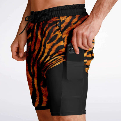 Wild Things - Tiger - Men's 2-in-1 Shorts