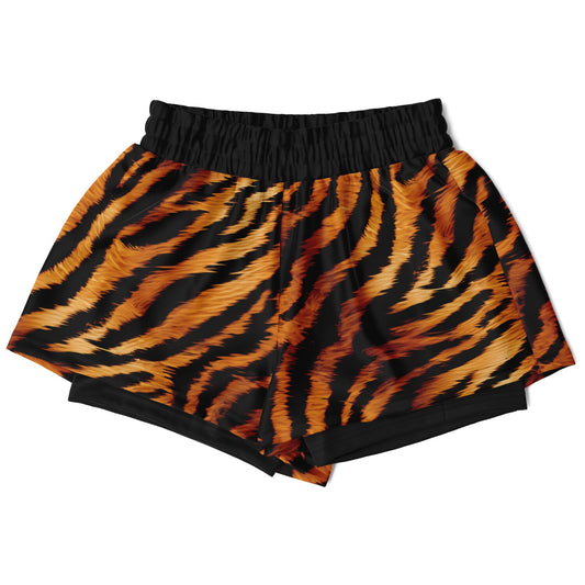 Wild Things - Tiger - Women's 2-in-1 Shorts