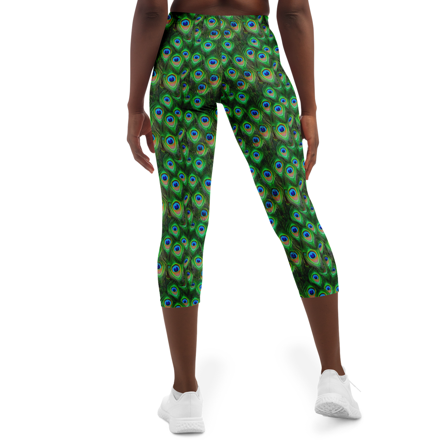 Wild Things - Peacock - Women's Capri Leggings