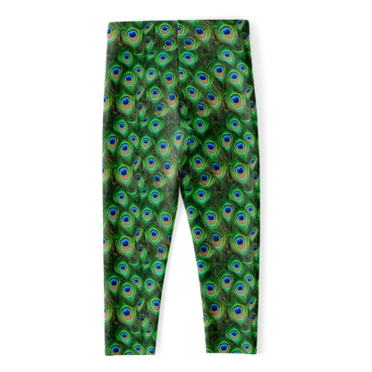 Wild Things - Peacock - Women's Capri Leggings