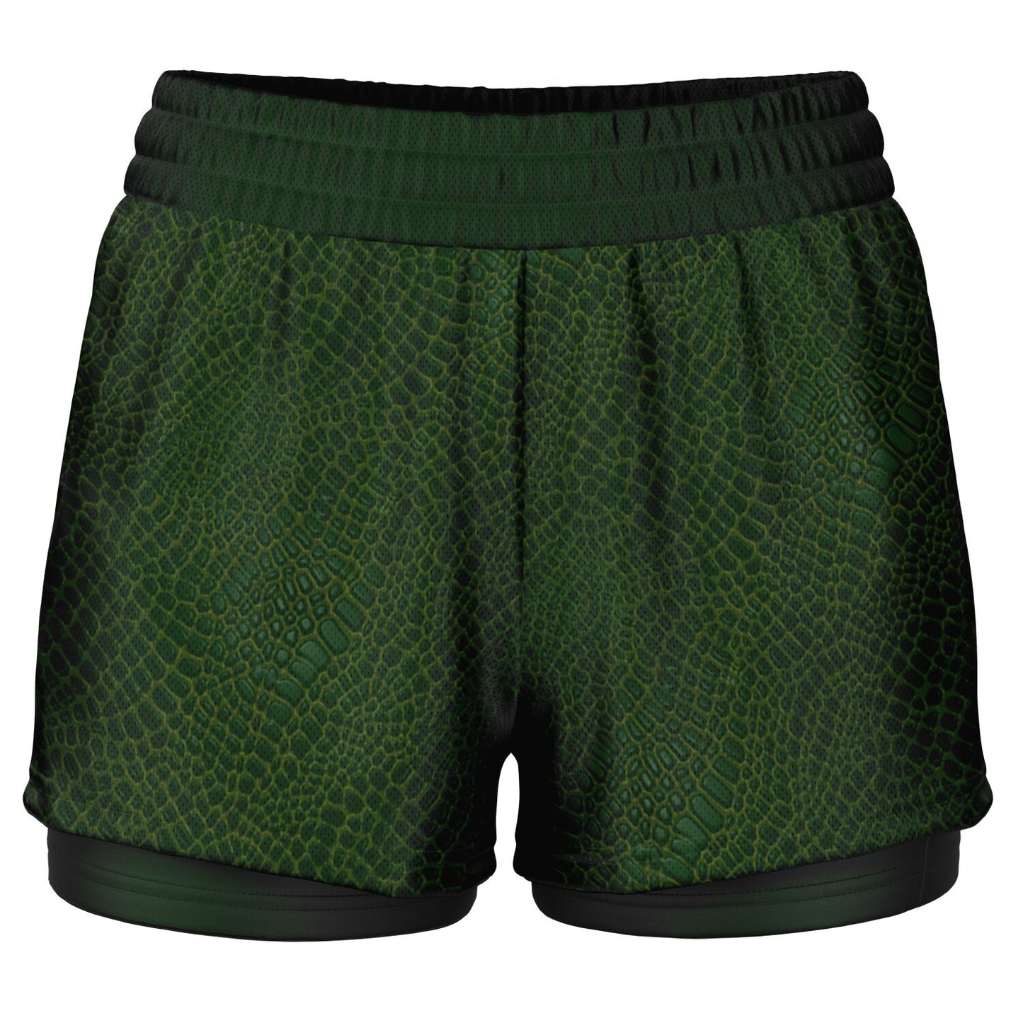 Wild Things - Crocodile - Women's 2-in-1 Shorts