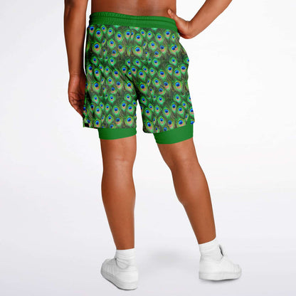 Wild Things - Peacock - Men's 2-in-1 Shorts