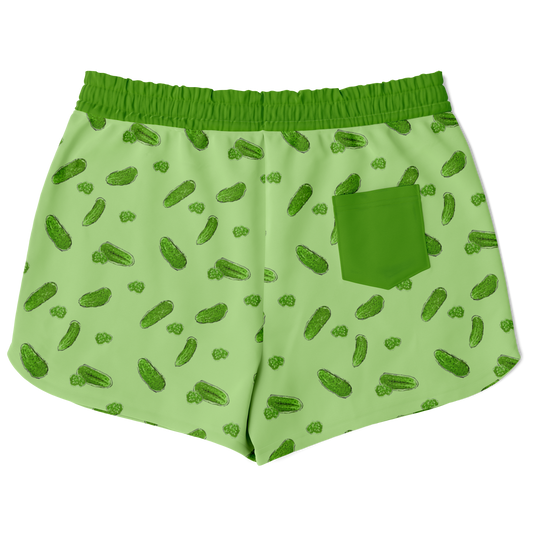 Game Set Snack - Pickles - Women's Loose Athletic Shorts