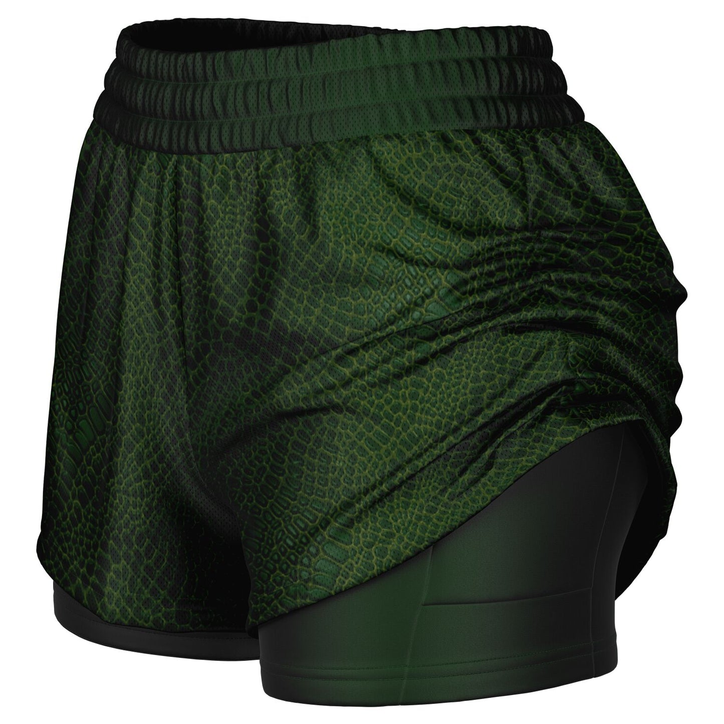 Wild Things - Crocodile - Women's 2-in-1 Shorts