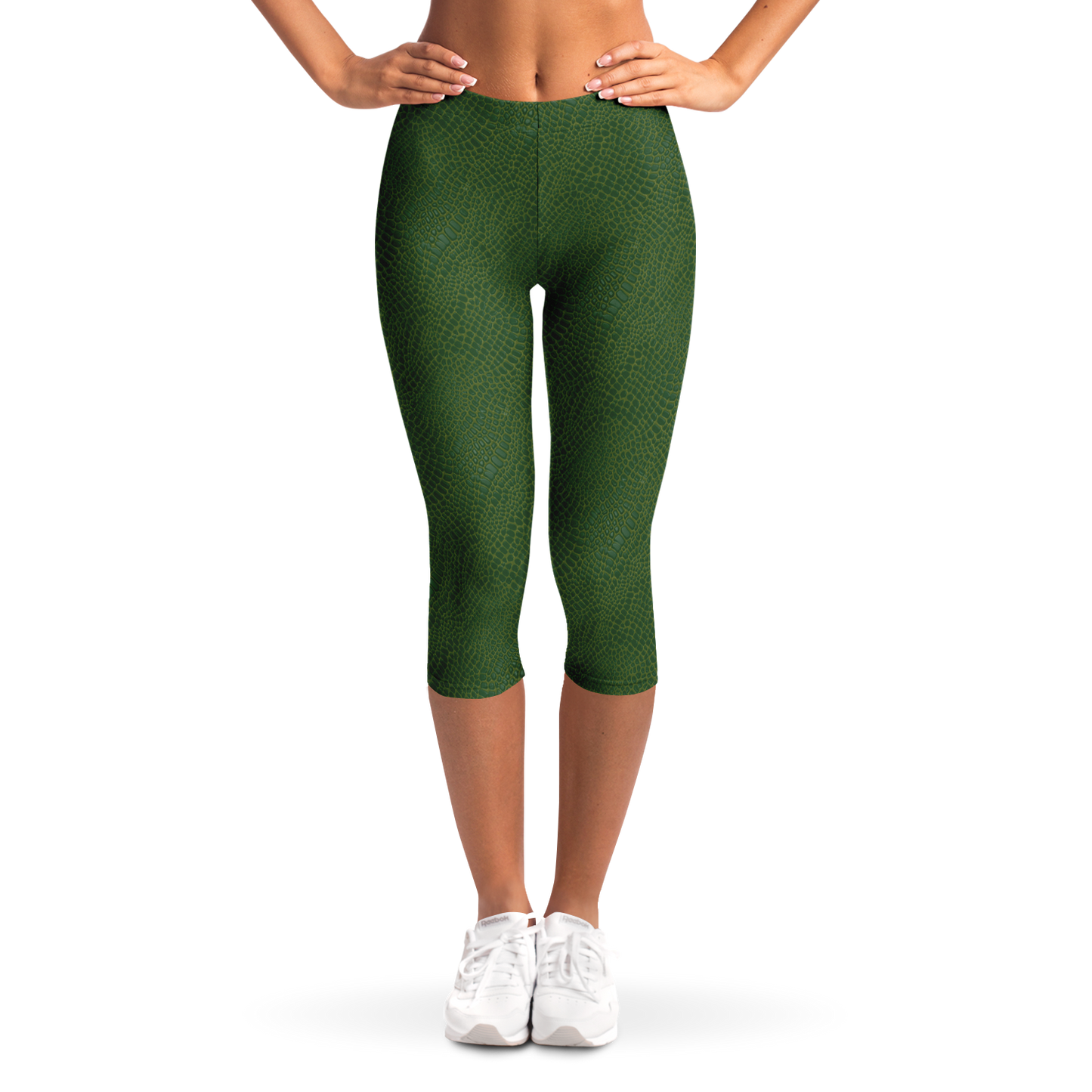 Wild Things - Crocodile - Women's Capri Leggings