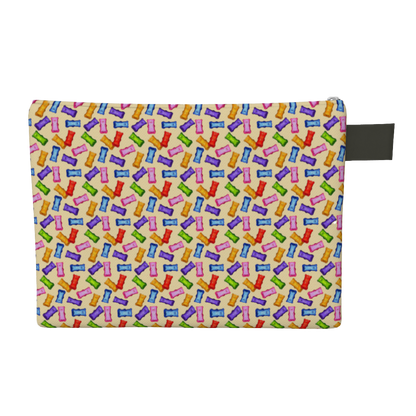 Carry-all bag for travel, laptop, books, or tablets, with a colorful gummybear design.