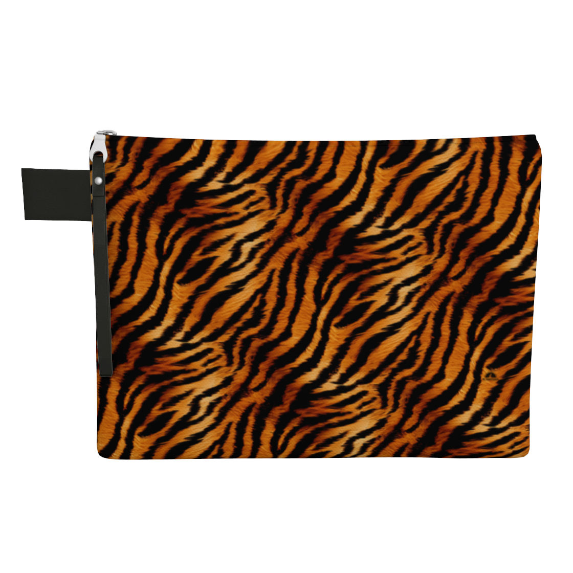 Carry-all bag great for laptops, tablets, books, travel, etc with a tiger print design.