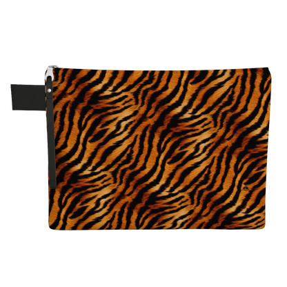 Carry-all bag great for laptops, tablets, books, travel, etc with a tiger print design.