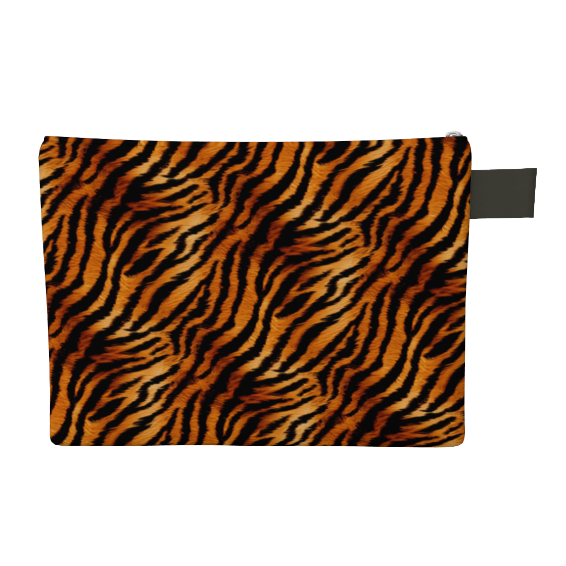 Carry-all bag great for laptops, tablets, books, travel, etc with a tiger print design.