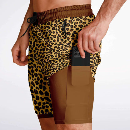 Wild Things - Leopard - Men's 2-in-1 Shorts