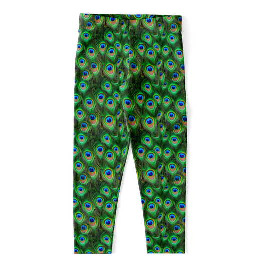 Wild Things - Peacock - Women's Capri Leggings