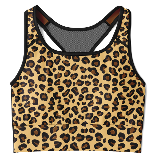 Wild Things - Leopard - Women's Mesh Padded Sports Bra