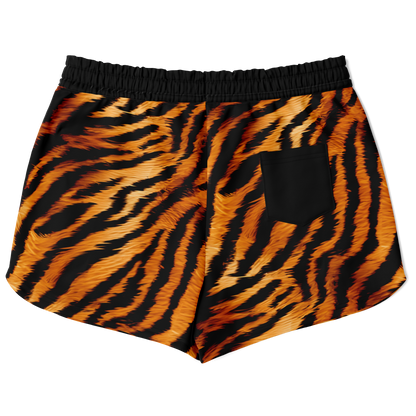 Wild Things - Tiger - Women's Loose Athletic Shorts