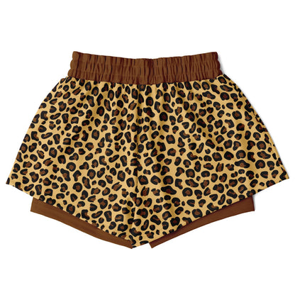 Wild Things - Leopard - Women's 2-in-1 Shorts