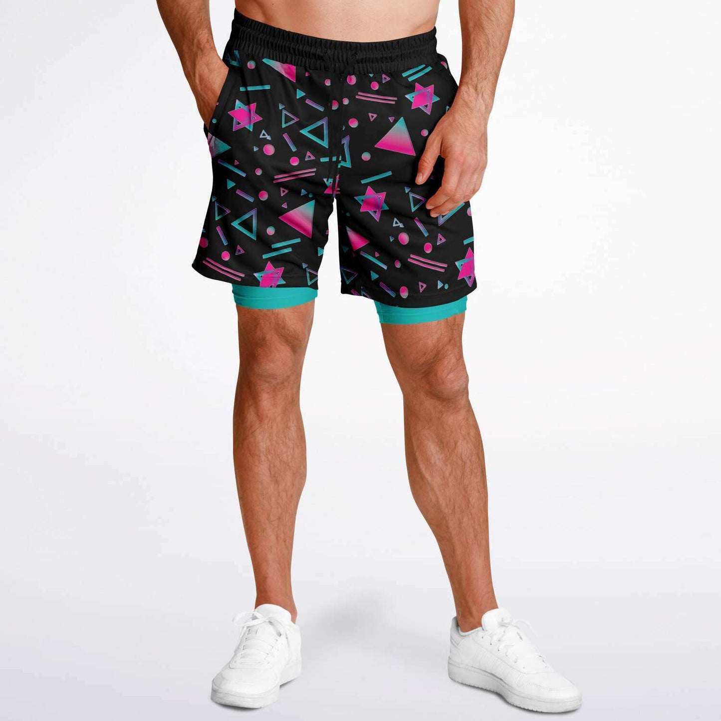 Neon Nights - Men's 2-in-1 Shorts