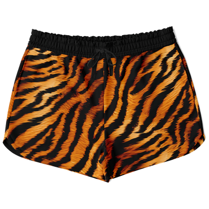 Wild Things - Tiger - Women's Loose Athletic Shorts