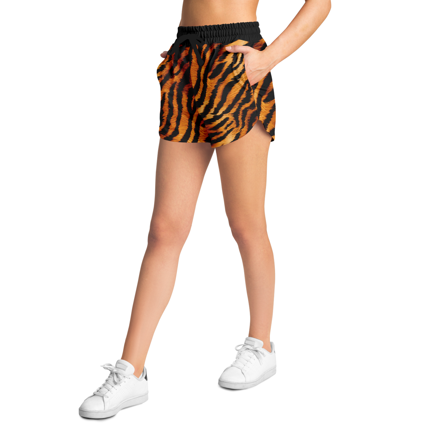 Wild Things - Tiger - Women's Loose Athletic Shorts