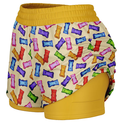 Sweet Treats - Gummybears - Women's 2-in-1 Shorts